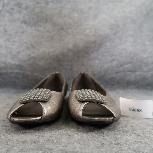 Madeline Stuart Shoes Womens 8.5 Flats Ballet Peep Toe Fashion Formal Wide Fit - Picture 2 of 16